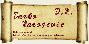 Darko Marojević vizit kartica